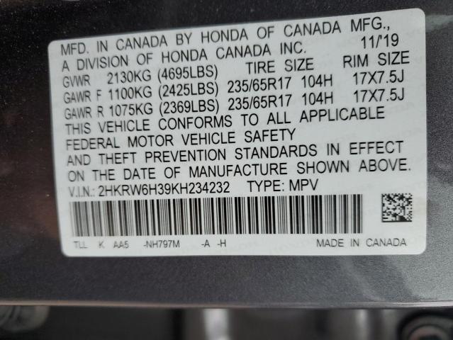 2019 HONDA CR-V LX - 2HKRW6H39KH234232
