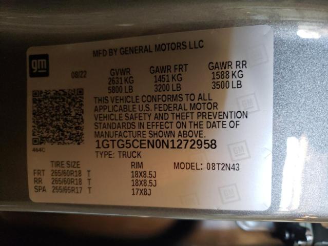 1GTG5CEN0N1272958 GMC Canyon Elevation