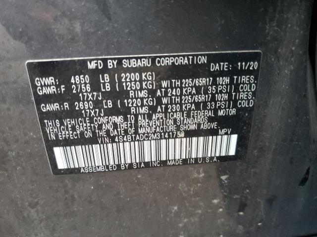 4S4BTADC2M3141758 Subaru Outback Premium