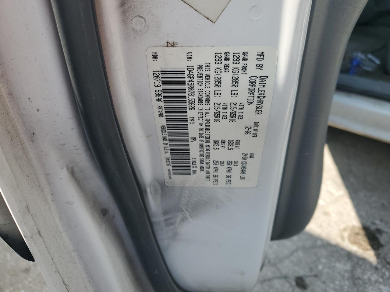 Lot #2192227333 2007 DODGE CARAVAN SX