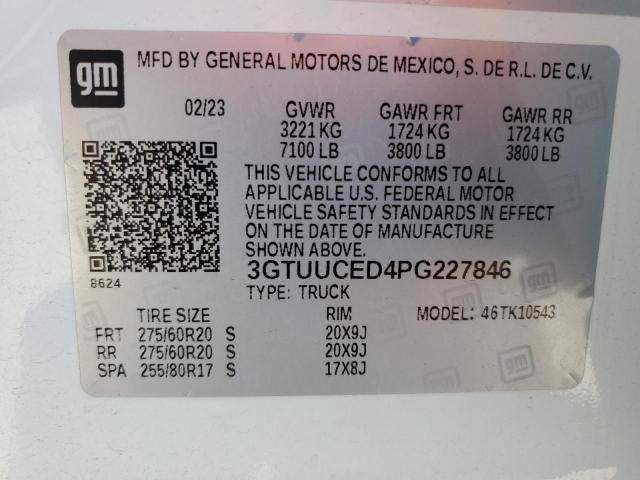 3GTUUCED4PG227846 GMC Sierra K1500 Elevation