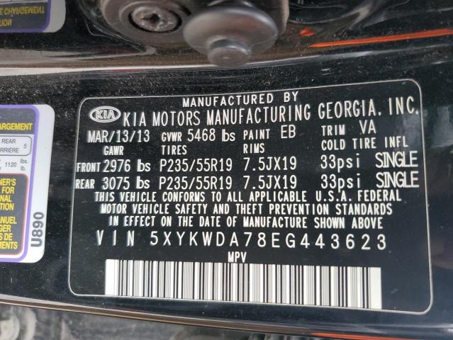 5XYKWDA78EG443623 KIA SORENTO SX