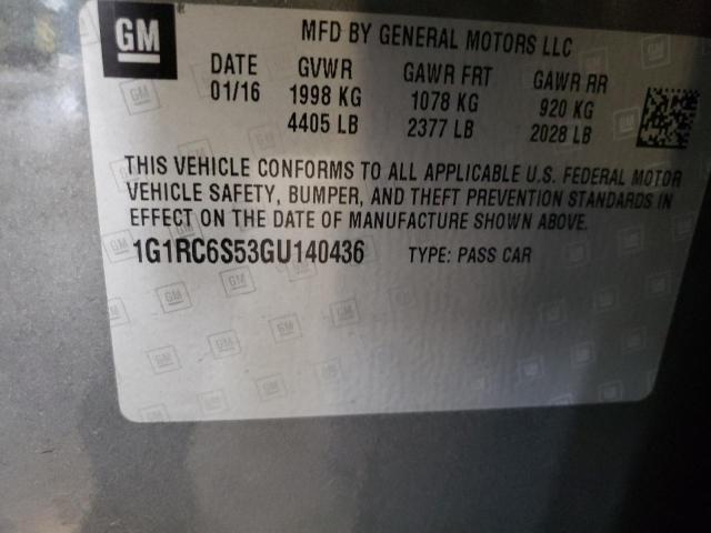 VIN 1G1RC6S53GU140436 2016 Chevrolet Volt, LT no.12