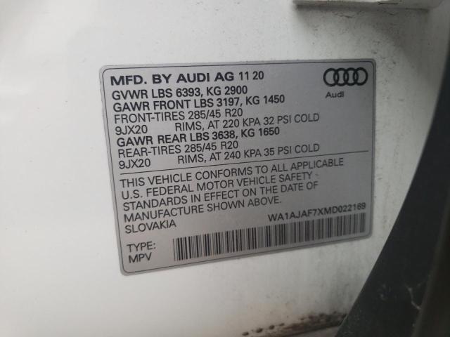 WA1AJAF7XMD022169 2021 AUDI Q7, photo no. 13