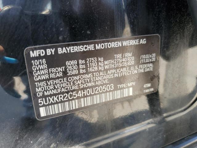 5UXKR2C54H0U20503 2017 BMW X5, photo no. 12