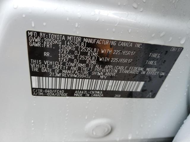 2T3WFREV9HW399452 Toyota Rav4 Xle