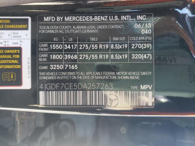 VIN 4JGDF7CE5DA257263 2013 Mercedes-Benz GL-Class, ... no.13