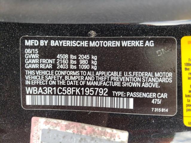 WBA3R1C58FK195792 BMW 435 I