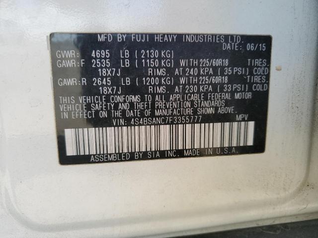 4S4BSANC7F3355777 Subaru Outback 2.5i Limited