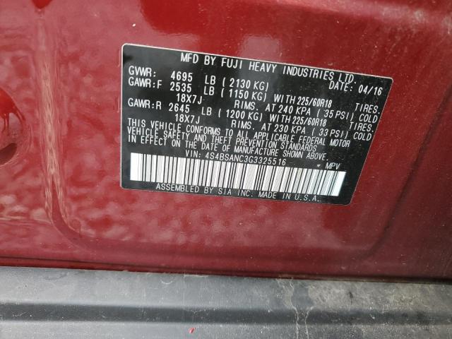 2016 SUBARU OUTBACK 2. - 4S4BSANC3G3325516
