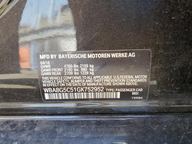 WBA8G5C51GK752952 BMW 328 XI