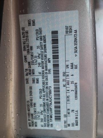 1FMCU0F79JUC78973 Ford ESCAPE S