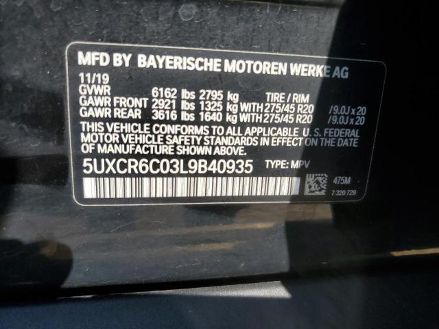 5UXCR6C03L9B40935 BMW X5 XDRIVE4 10