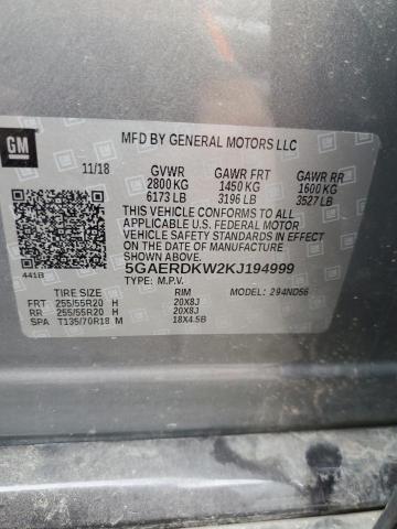 2019 BUICK ENCLAVE AV - 5GAERDKW2KJ194999