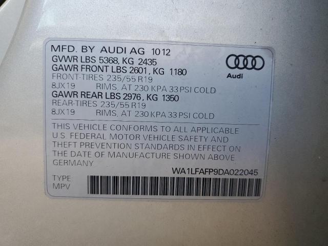 VIN WA1LFAFP9DA022045 2013 Audi Q5, Premium Plus no.14