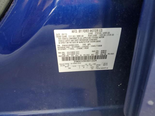 2FMGK5C8XEBD13324 Ford FLEX SEL