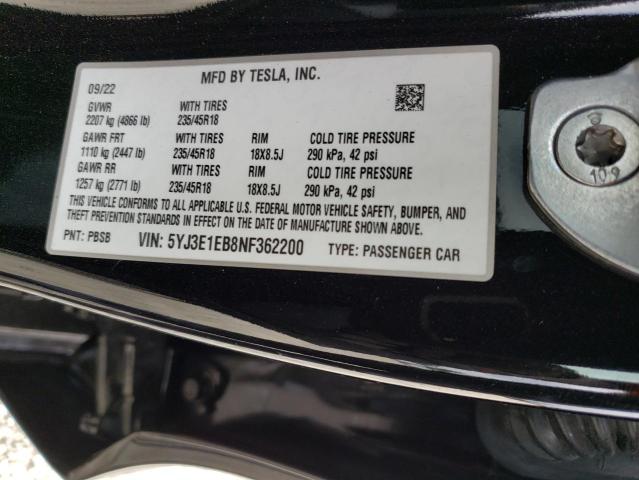 Фото: 5YJ3E1EB8NF362200 - 14