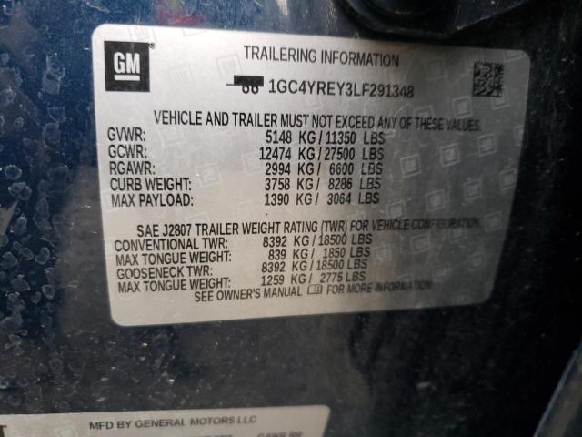 2020 CHEVROLET SILVERADO - 1GC4YREY3LF291348