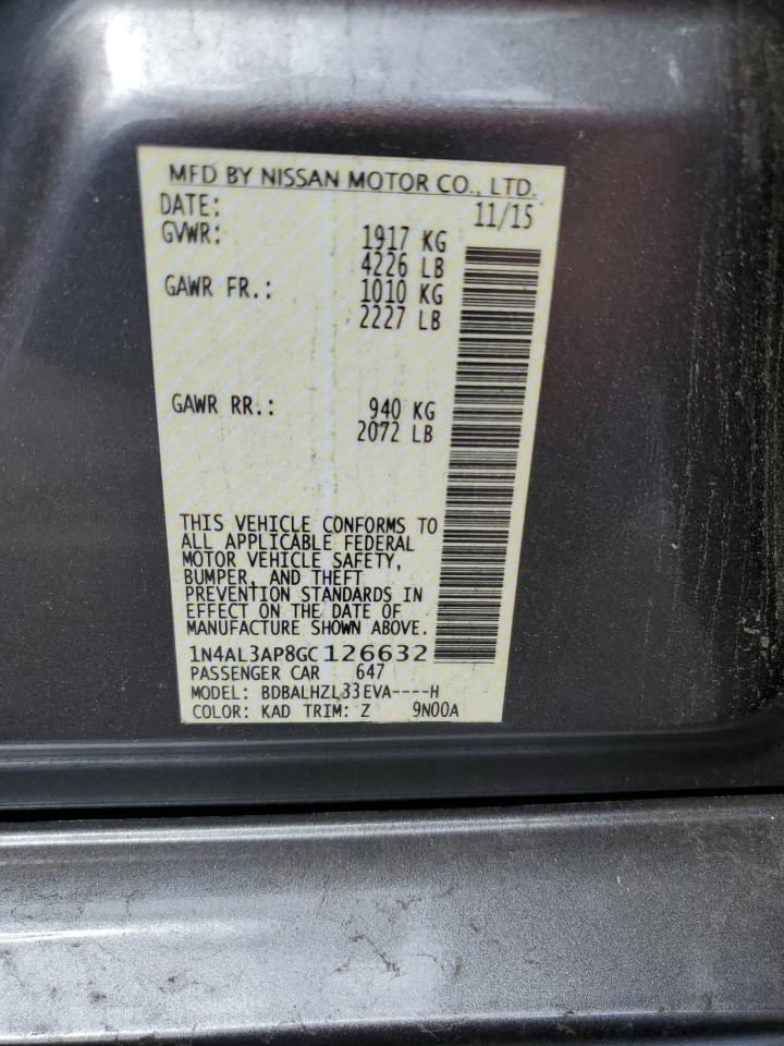 1N4AL3AP8GC126632 NISSAN ALTIMA 2016
