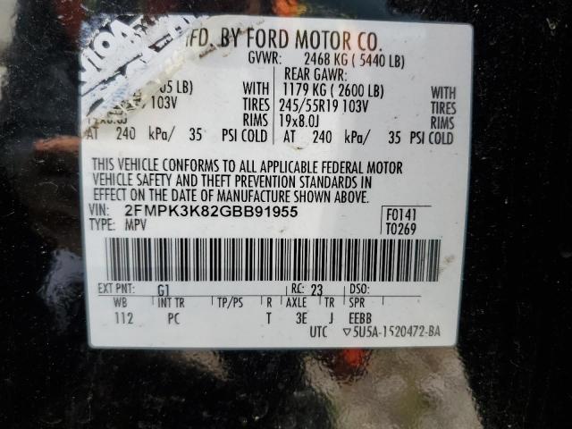 2FMPK3K82GBB91955 Ford Edge Titanium
