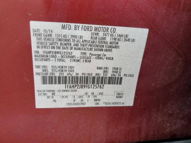 1FAHP2J89FG125762 Ford Taurus Limited