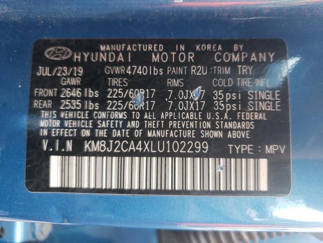 VIN KM8J2CA4XLU102299 2020 HYUNDAI TUCSON no.12