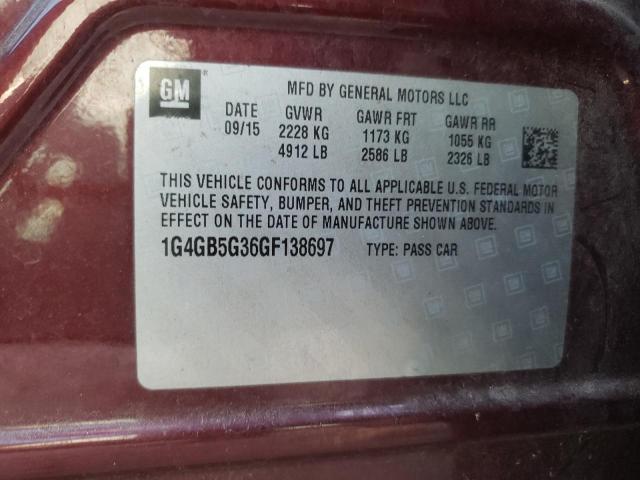 1G4GB5G36GF138697 Buick Lacrosse