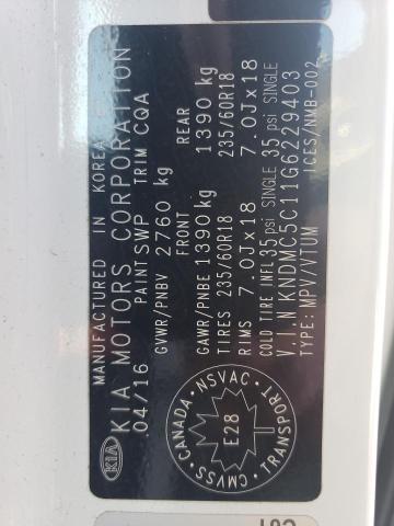 2016 KIA SEDONA EX - KNDMC5C11G6229403
