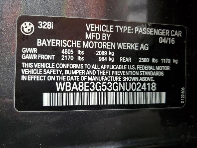 WBA8E3G53GNU02418 BMW 328 Xi Sulev