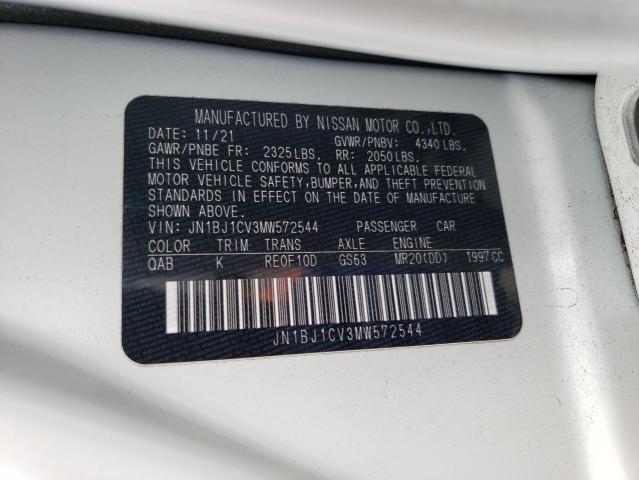 JN1BJ1CV3MW572544 Nissan Rogue Sport Sl
