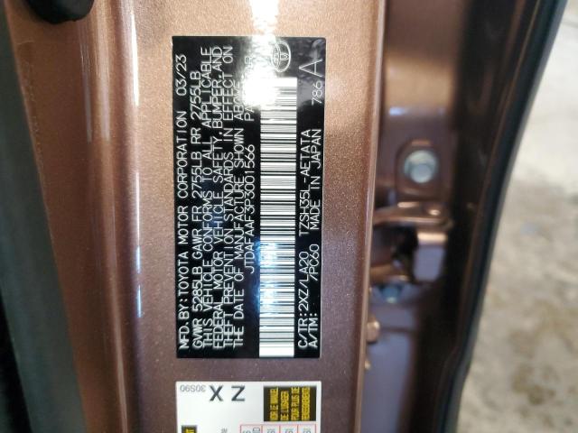 2023 TOYOTA CROWN PLAT - JTDAFAAF3P3001566