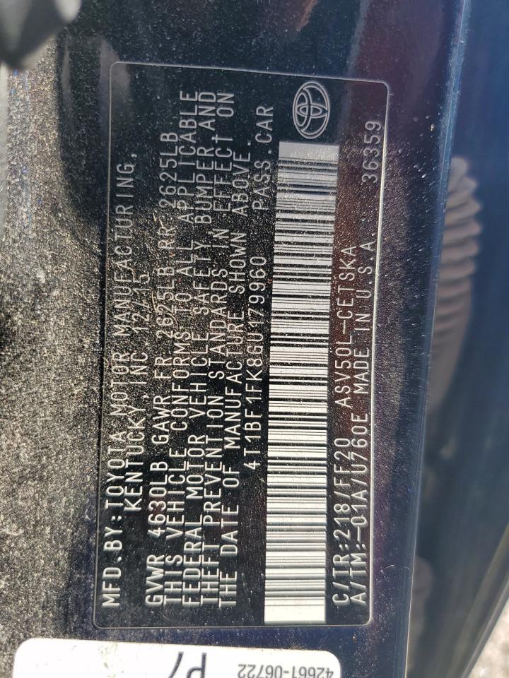4T1BF1FK8GU179960 TOYOTA CAMRY 2016