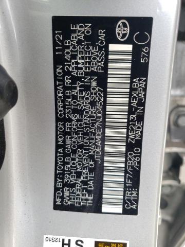 JTDEAMDE7NJ045227 Toyota COROLLA LE