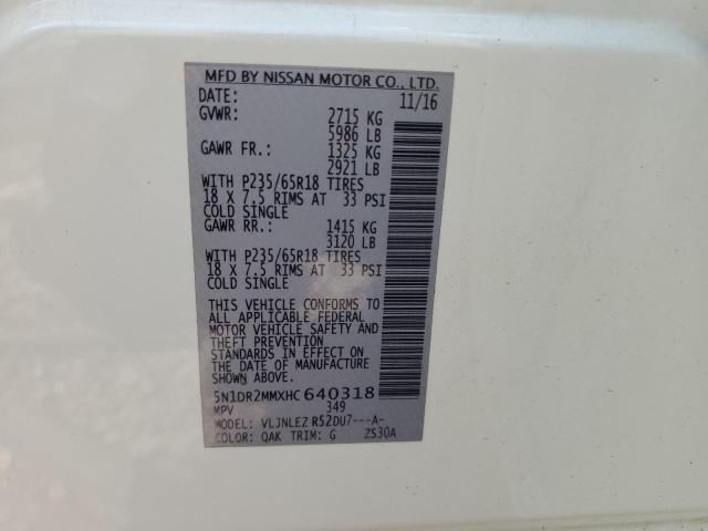 5N1DR2MMXHC640318 Nissan Pathfinder S
