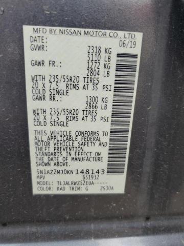 5N1AZ2MJ0KN148143 Nissan MURANO S
