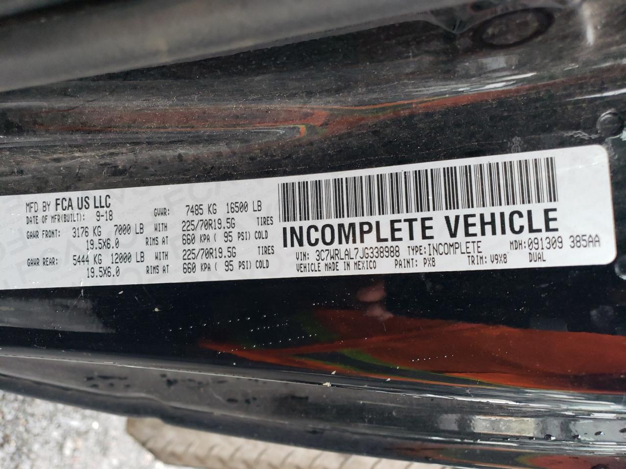 3C7WRLAL7JG338988 2018 Ram 4500