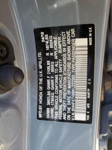 SHHFK7H98KU222207 Honda Civic Sport Touring