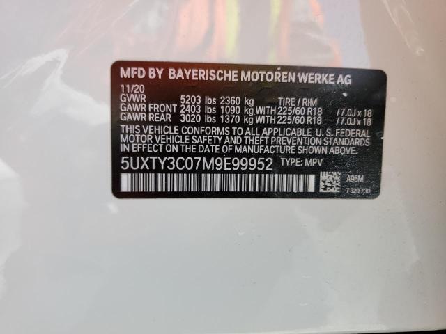 5UXTY3C07M9E99952 2021 BMW X3, photo no. 13