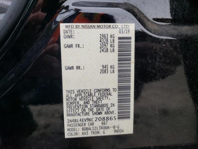 1N4BL4EV9KC208865 Nissan ALTIMA SL