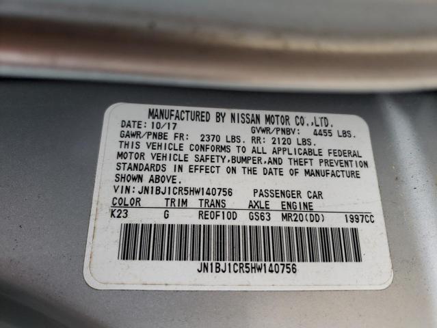 JN1BJ1CR5HW140756 Nissan Rogue Sport S