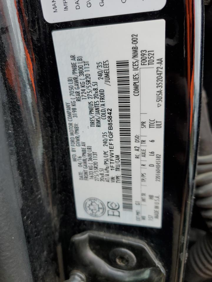 1FTFW1EF1GFB85842 FORD F-150 2016
