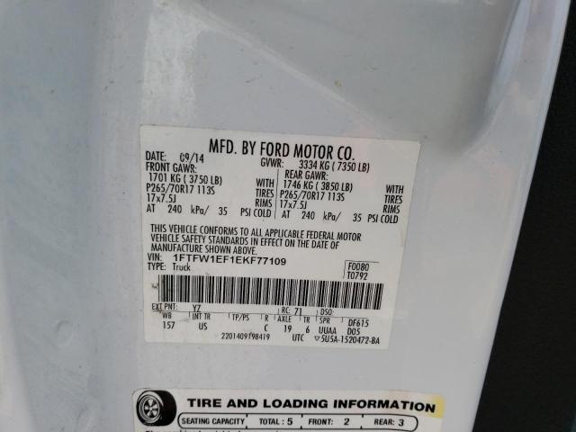 1FTFW1EF1EKF77109 Ford F150 Supercrew
