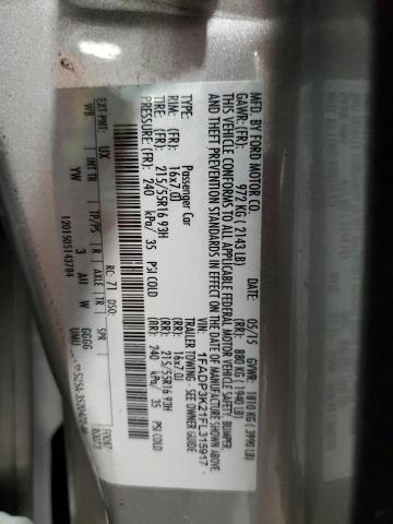 1FADP3K21FL315917 Ford FOCUS SE