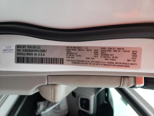 1C4RJKDGXM8128857 Jeep Grand Cherokee L Overland