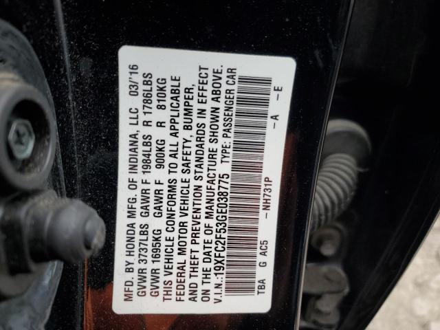 19XFC2F53GE038775 Honda Civic Lx
