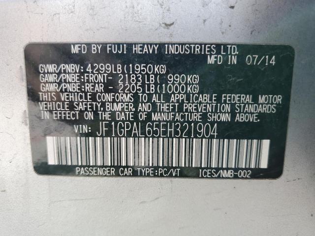 JF1GPAL65EH321904 Subaru Impreza Sport Premium