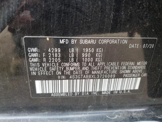 2020 SUBARU IMPREZA - 4S3GTAB6XL3726089
