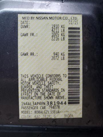 1N4AL3AP4FN381944 Nissan ALTIMA 2.5