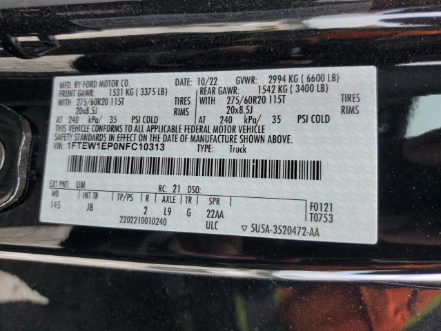 2022 FORD F150 SUPER - 1FTEW1EP0NFC10313