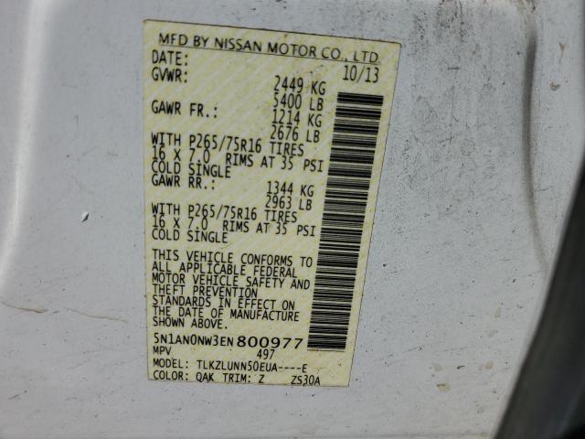 5N1AN0NW3EN800977 Nissan XTERRA X